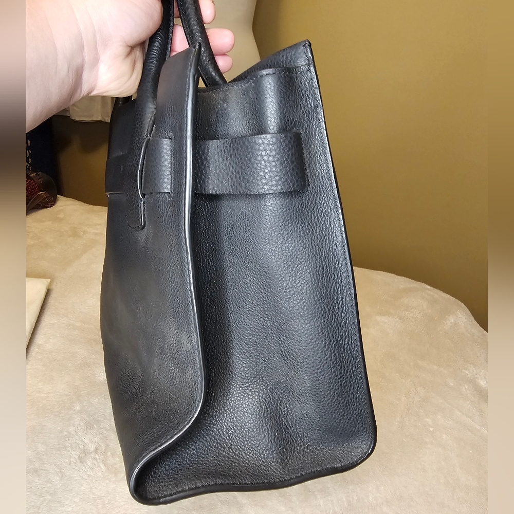 Tory Burch Gemini Black Pebbled leather medium Tote - Picture 11 of 14